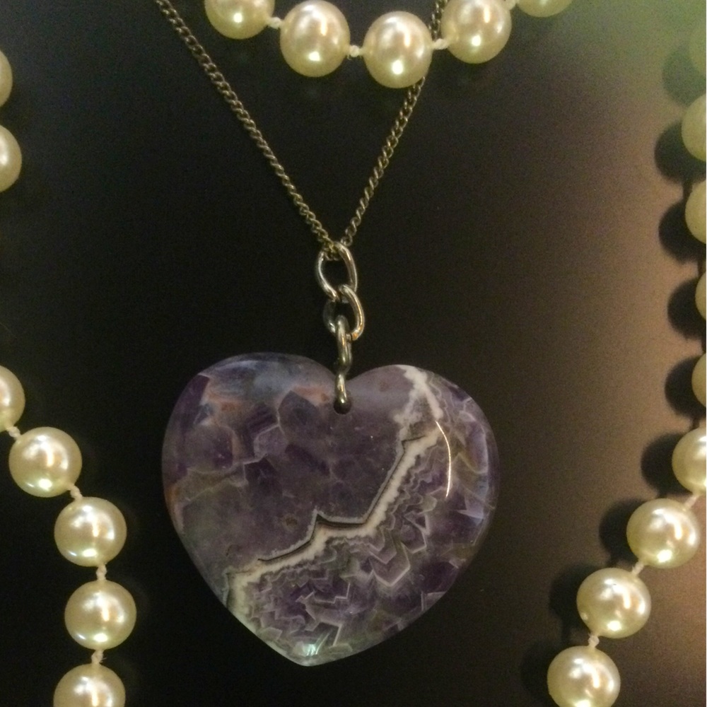 Vintage set of 4 with amethyst